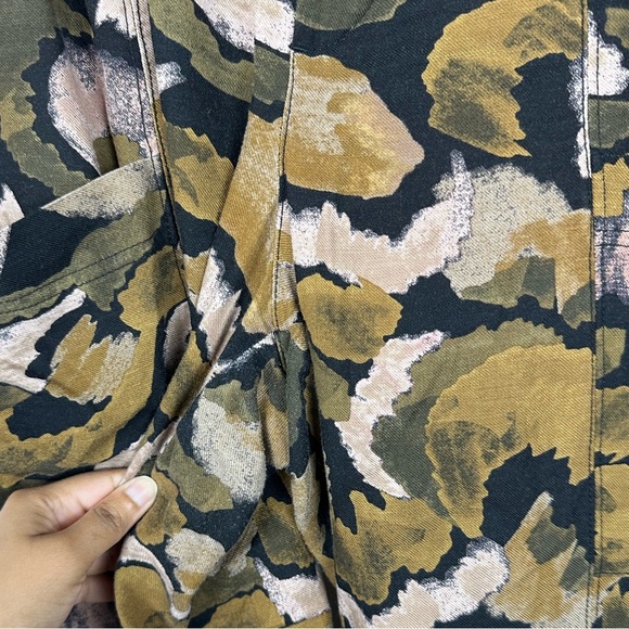 Democracy Printed Cotton Crop Wide Leg Pull On Pockets Pants Women’s Sz XL - Picture 11 of 11